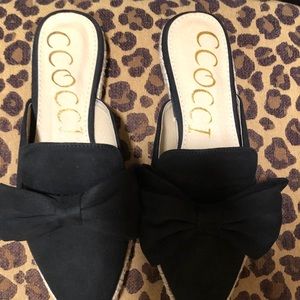 Black Bow Top loafers